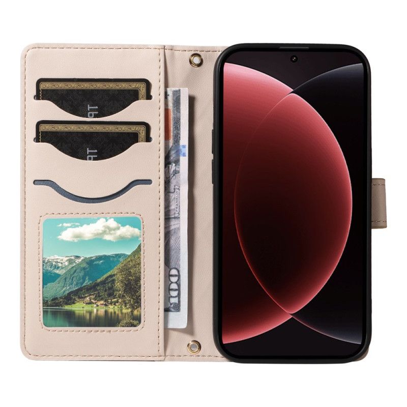 Flip Cover Xiaomi 15 Ultra Polstret Med Rem Og Skulderrem