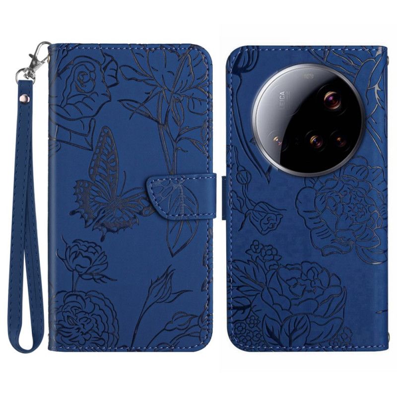 Flip Cover Xiaomi 15 Ultra Sommerfugleprint-rem