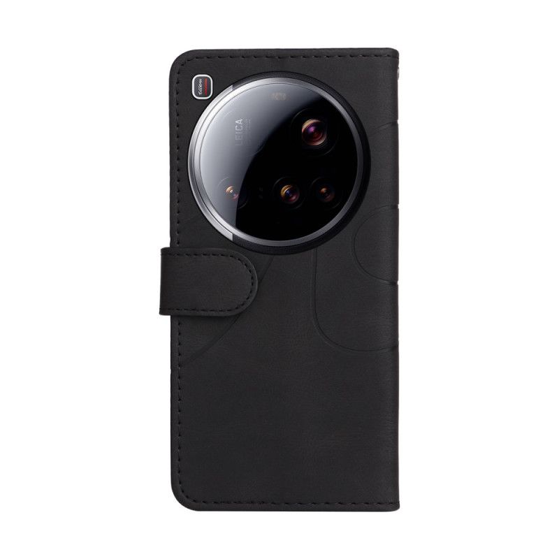 Flip Cover Xiaomi 15 Ultra Tofarvede Bølgede Linjer