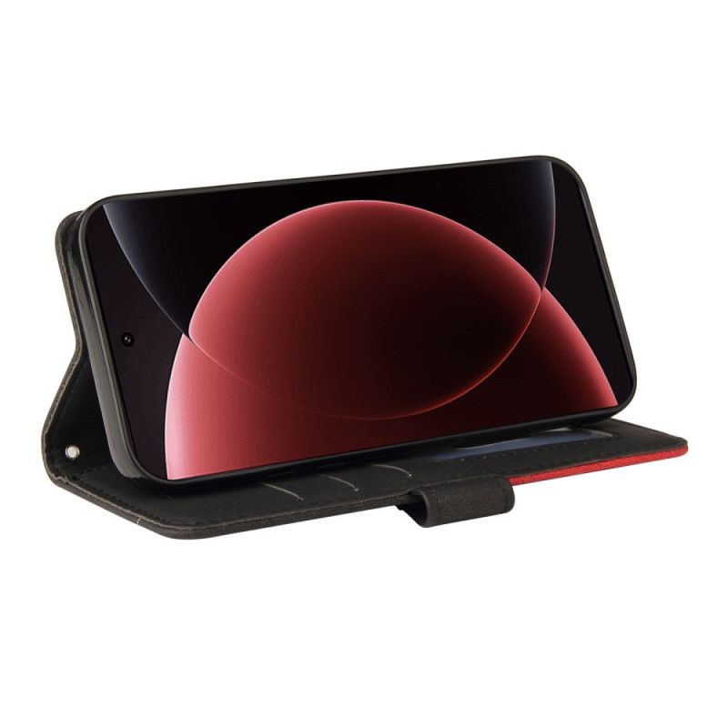 Flip Cover Xiaomi 15 Ultra Tofarvede Bølgede Linjer