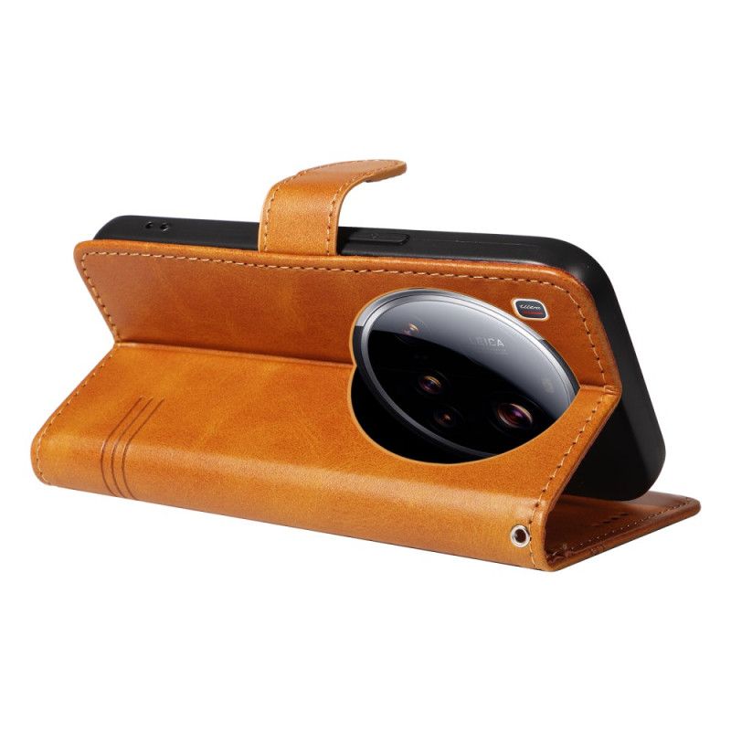 Læder Cover Xiaomi 15 Ultra Linjer