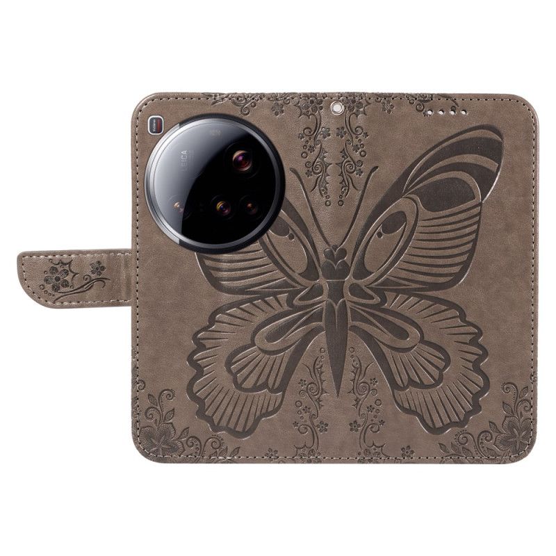 Læder Cover Xiaomi 15 Ultra Sommerfugledesign