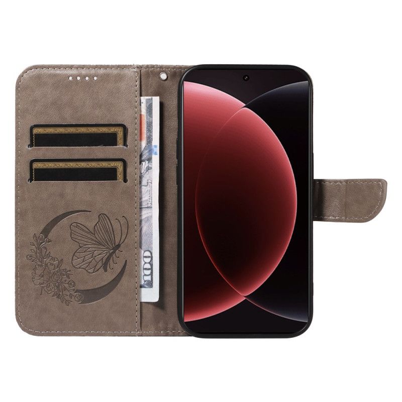 Læder Cover Xiaomi 15 Ultra Sommerfugledesign