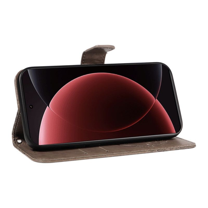 Læder Cover Xiaomi 15 Ultra Sommerfugledesign