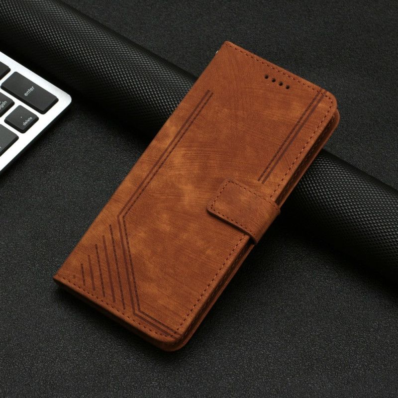 Læder Cover Xiaomi 15 Ultra Telefon Etui Linjedesign