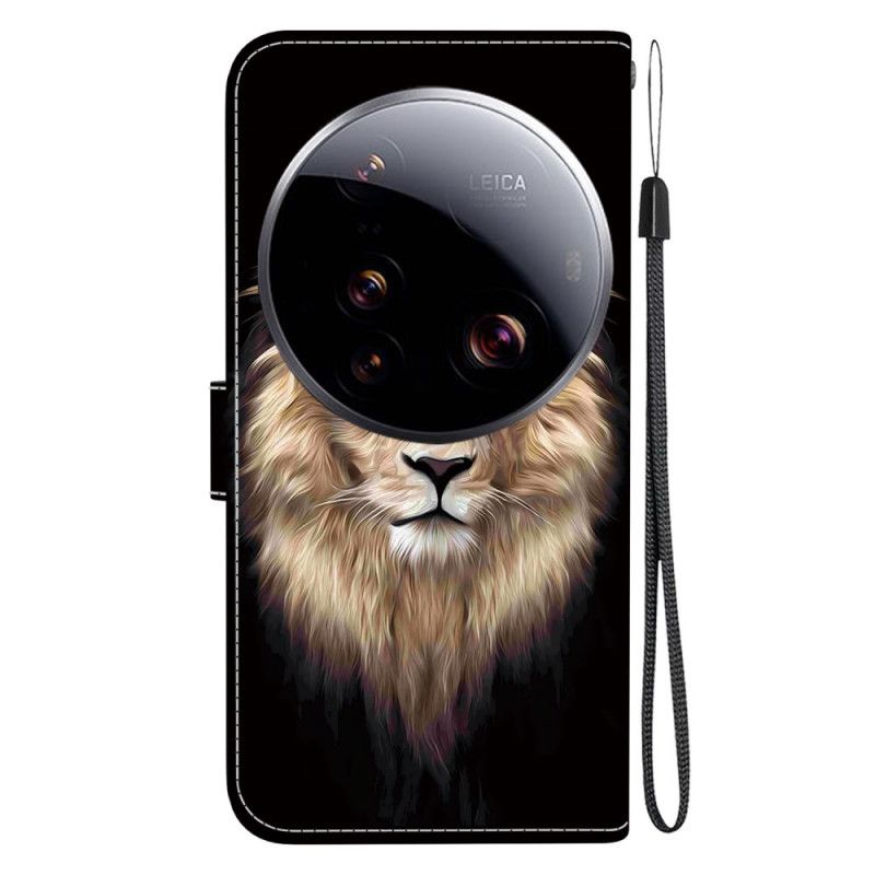 Læder Cover Xiaomi 15 Ultra Telefon Etui Løvehoved