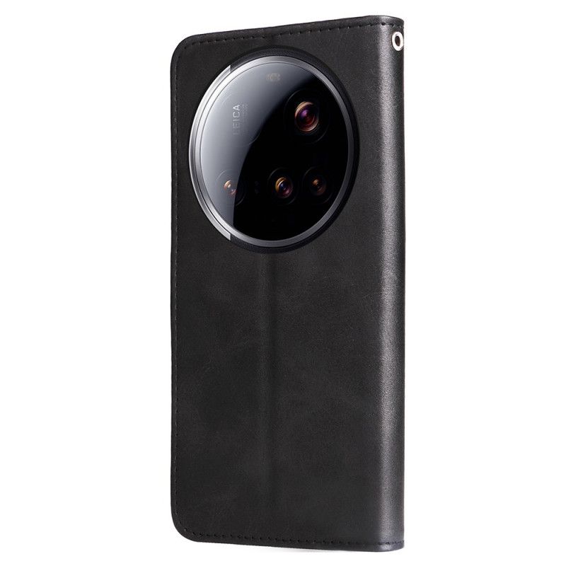 Læder Cover Xiaomi 15 Ultra Telefon Etui Lynlåspung