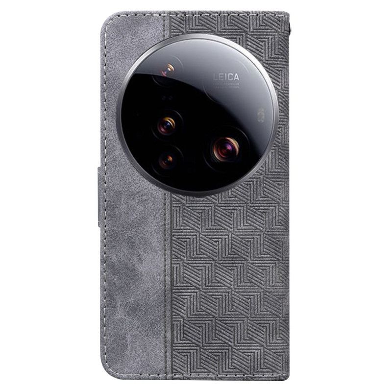 Læder Cover Xiaomi 15 Ultra Vævet Mønster