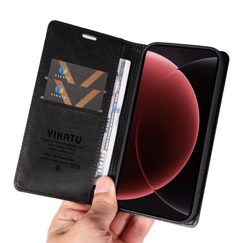 Læder Cover Xiaomi 15 Ultra Yikatu Litchi Imiteret Læder