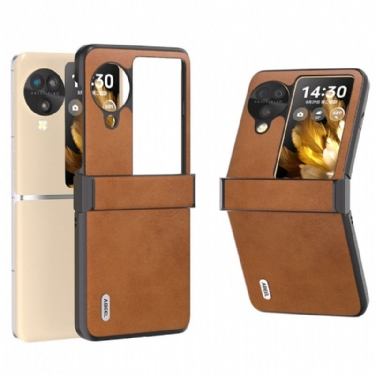 Cover Oppo Find N3 Flip Telefon Etui Abeel Lædereffekt