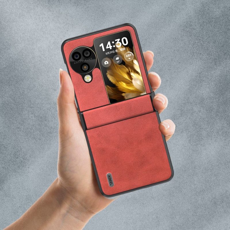 Cover Oppo Find N3 Flip Telefon Etui Abeel Lædereffekt