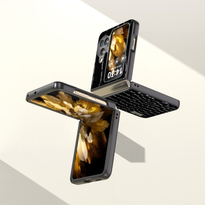 Cover Til Oppo Find N3 Flip Krokodilletekstur