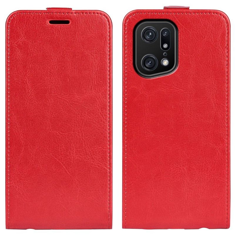 Flip Cover Oppo Find X5 Pro Læder Cover Kunstlæder Lodret