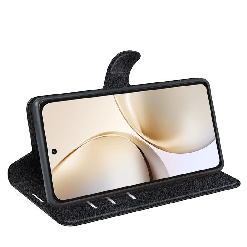 Flip Cover Realme 14 Pro Plus 5g Klassisk Litchi-kunstlæder