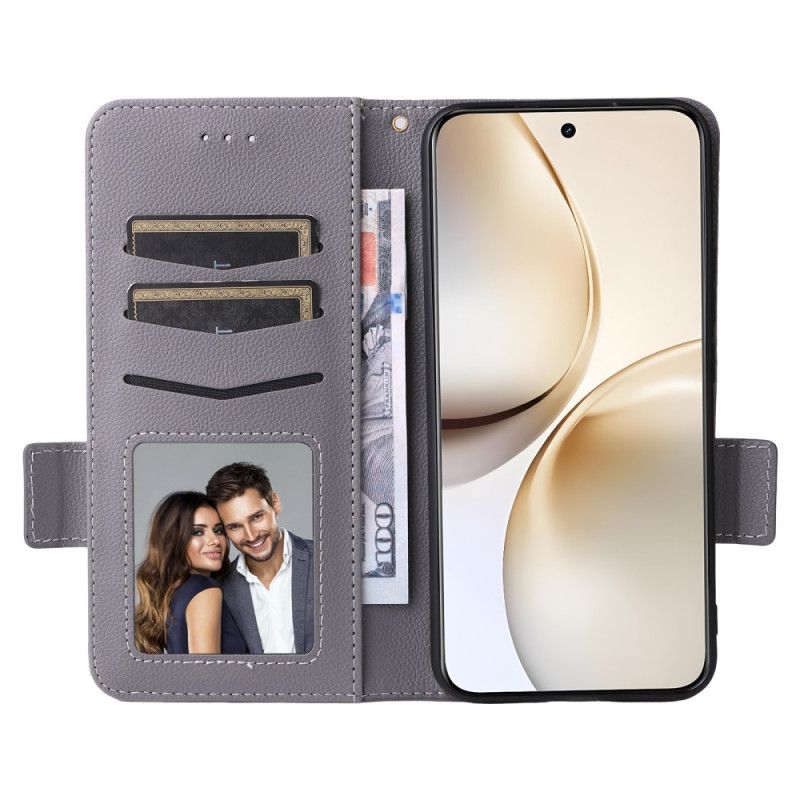 Flip Cover Realme 14 Pro Plus 5g Litchi Kunstlæder Med Rem