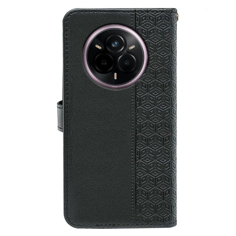 Flip Cover Realme 14 Pro Plus 5g Rem Med Kubisk Mønster