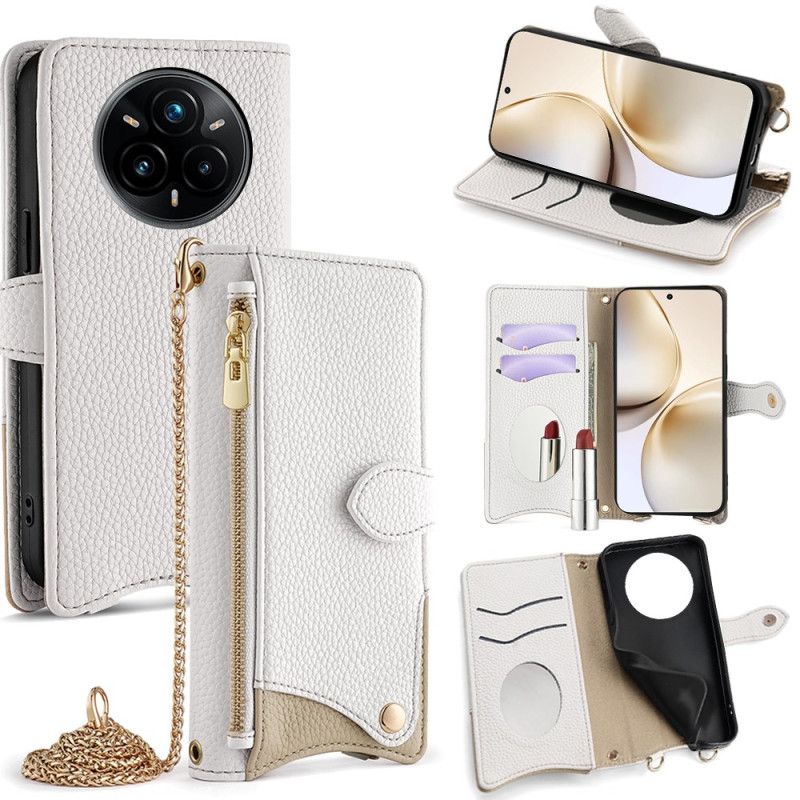 Flip Cover Realme 14 Pro Plus 5g Spejl Og Kæde