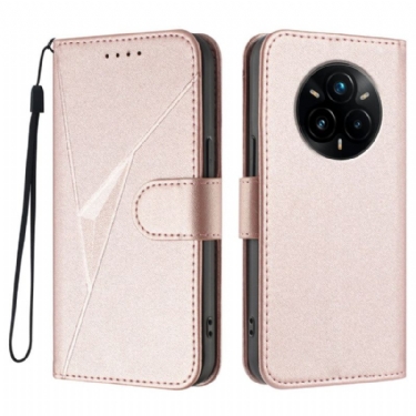 Flip Cover Realme 14 Pro Plus 5g Trekantet Mønster