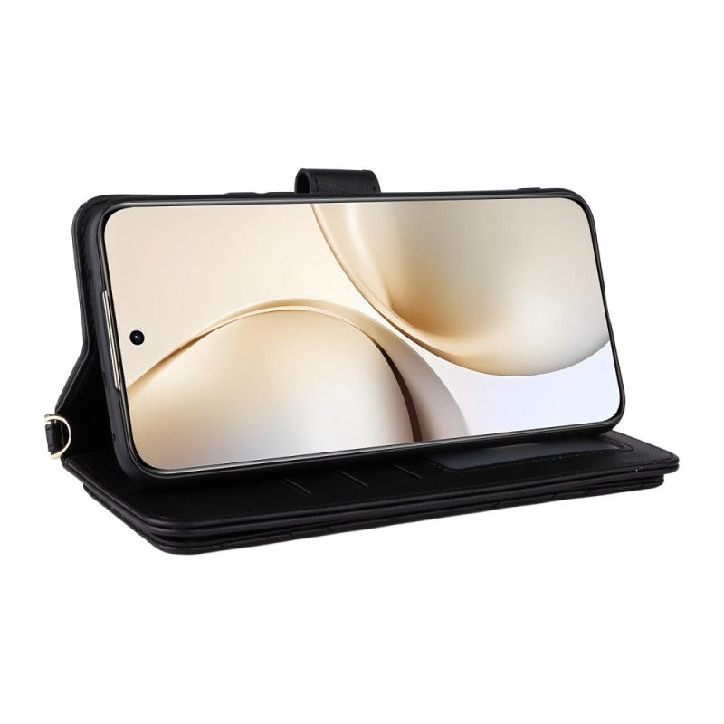 Flip Cover Til Realme 14 Pro Plus 5g Premium Med Skulderrem Og Rem