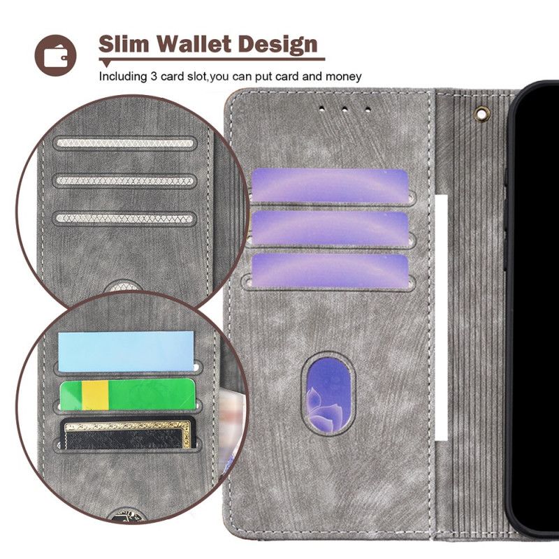 Flip Cover Til Realme 14 Pro Plus 5g Rfid-blokering I Vintage Design