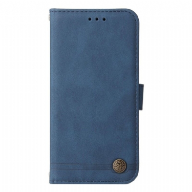 Flip Cover Til Realme 14 Pro Plus 5g Vintage-effekt Med Nitte