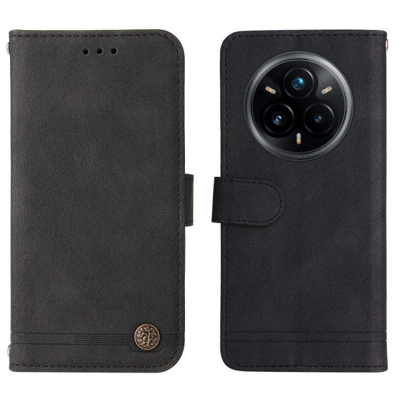 Flip Cover Til Realme 14 Pro Plus 5g Vintage-effekt Med Nitte