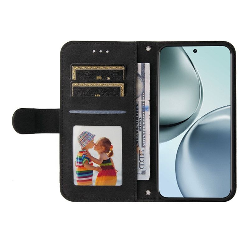 Flip Cover Til Realme 14 Pro Plus 5g Vintage-effekt Med Nitte