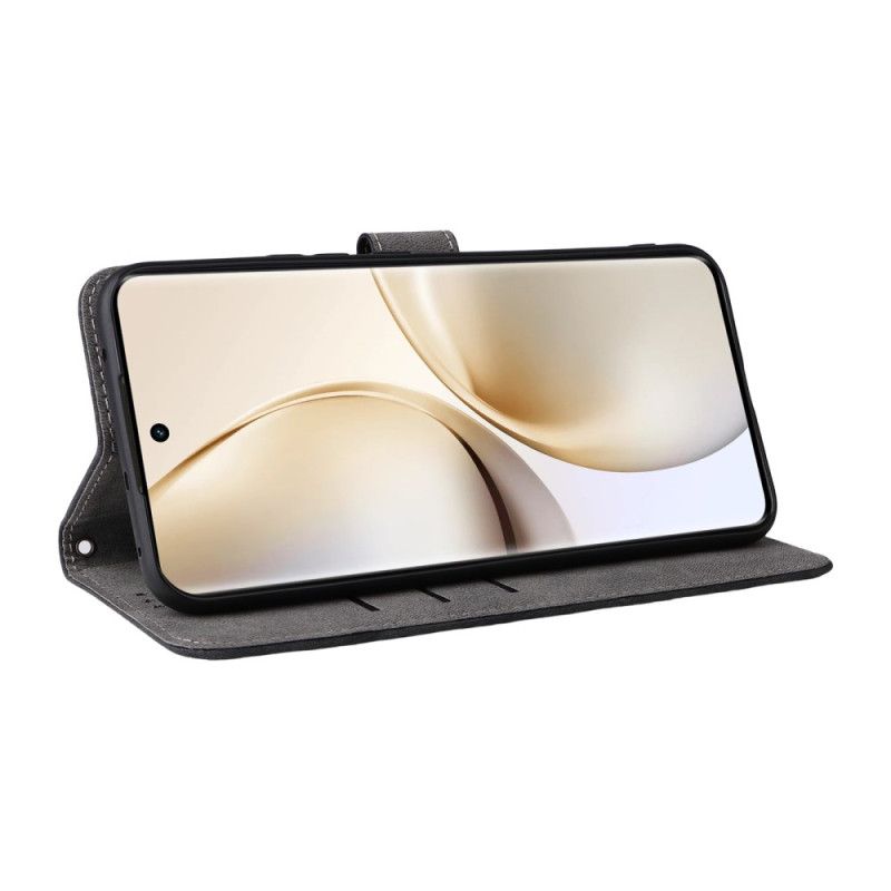 Læder Cover Realme 14 Pro Plus 5g Ruskindseffekt Med Rfid-beskyttelse