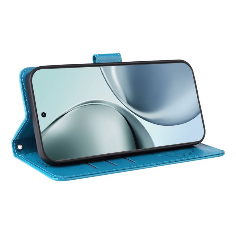 Læder Cover Realme 14 Pro Plus 5g Telefon Etui Blomstermønster