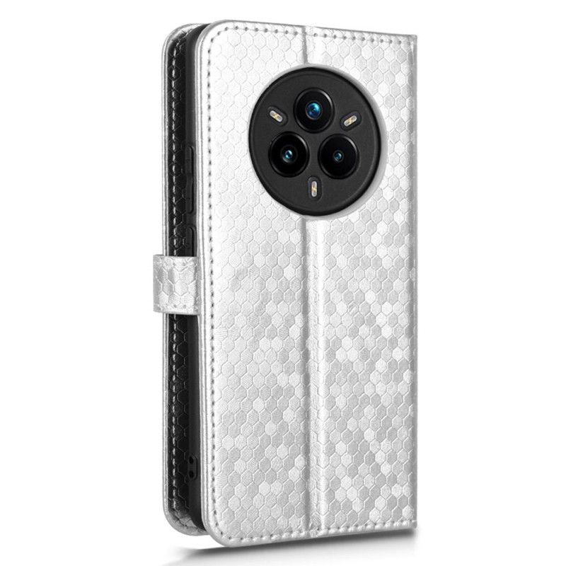 Læder Cover Realme 14 Pro Plus 5g Telefon Etui Skinnende Prikker