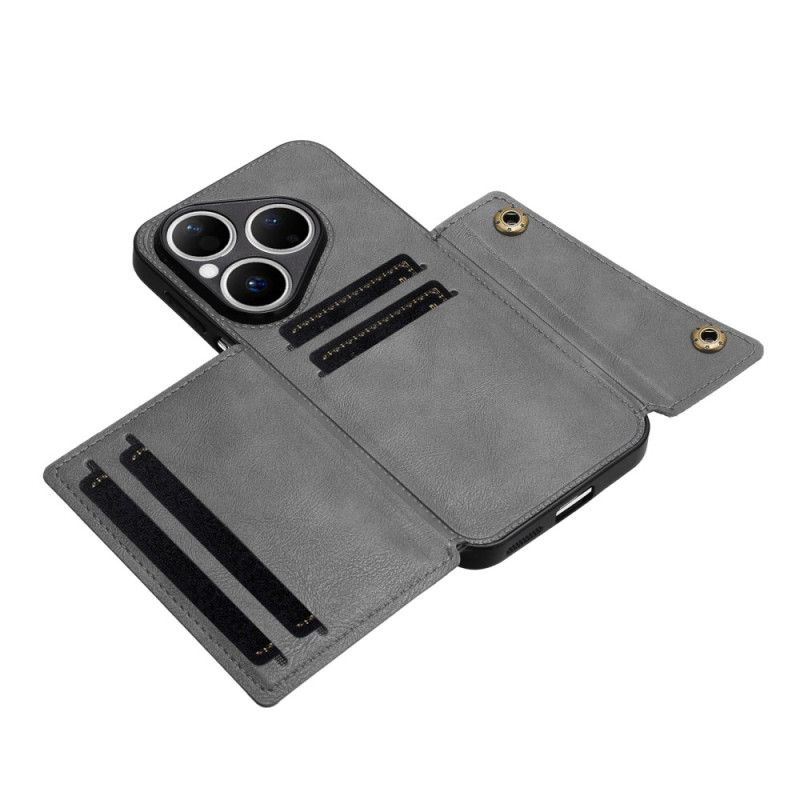 Cover Til Huawei Pura 80 Lædereffekt Kortholder
