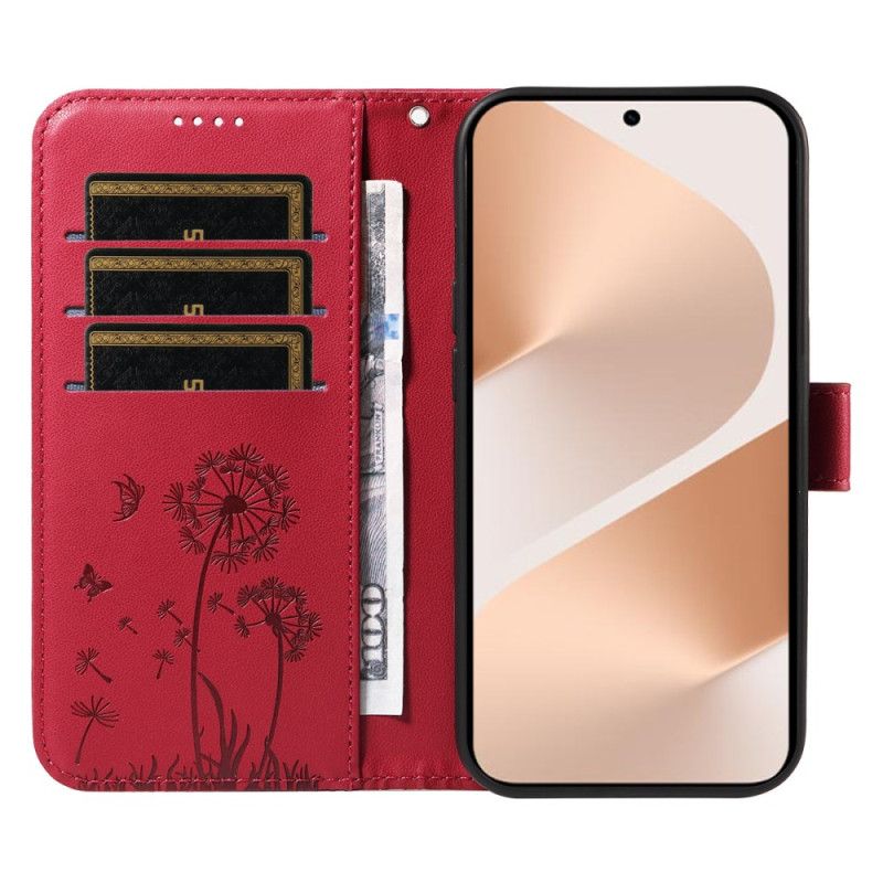 Flip Cover Huawei Pura 80 Mælkebøtte Og Rem