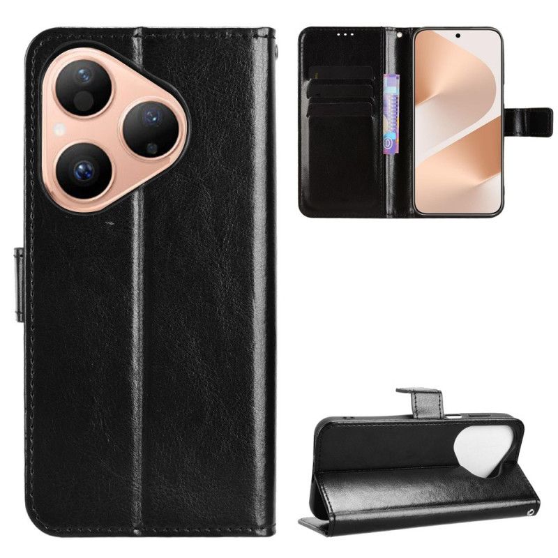 Flip Cover Huawei Pura 80 Prangende Kunstlæder