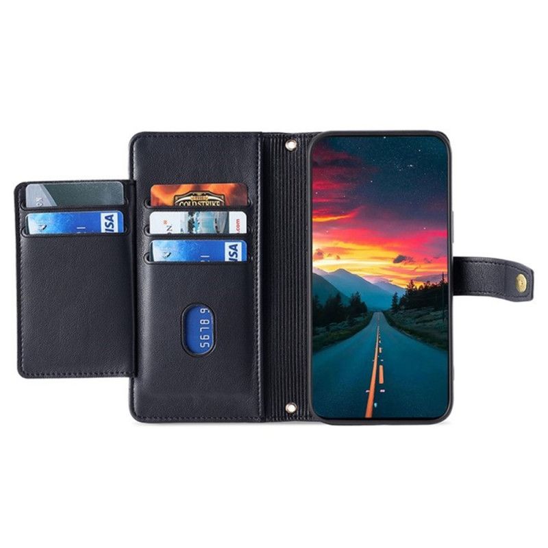 Læder Cover Huawei Pura 80 Telefon Etui Pung Og 2 Stropper