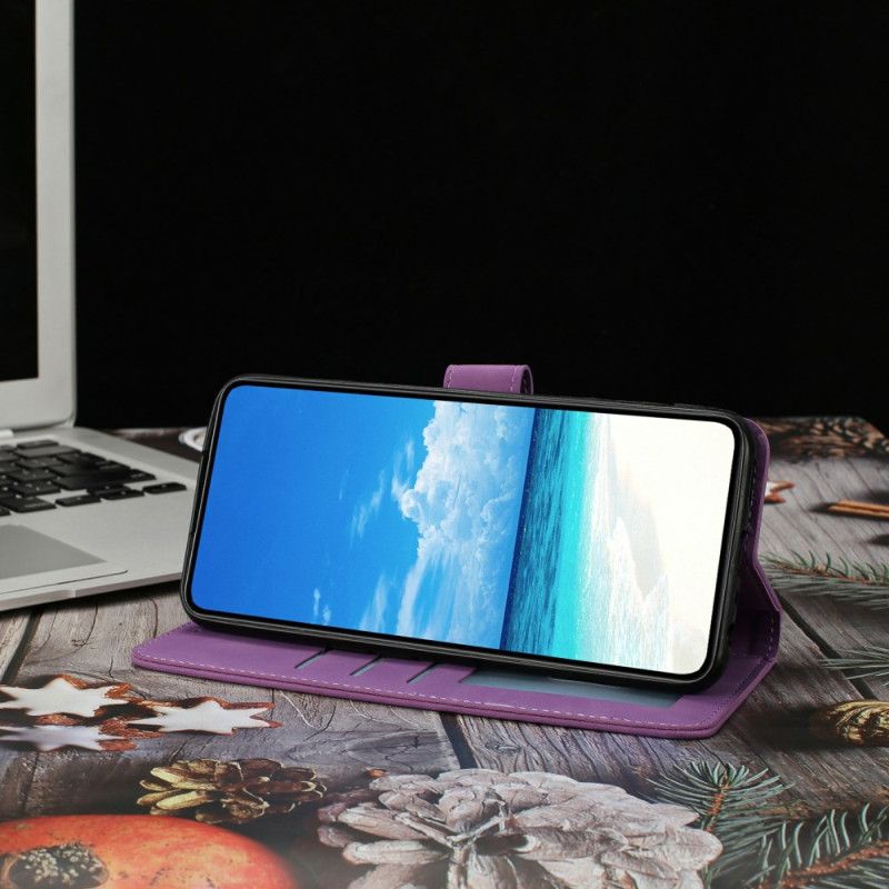 Flip Cover Samsung Galaxy S26 Ultra Blomstermønster I Ruskind