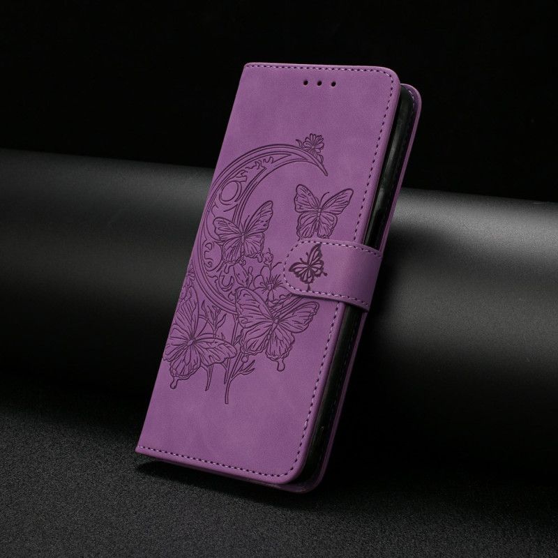 Flip Cover Samsung Galaxy S26 Ultra Blomstermønster I Ruskind