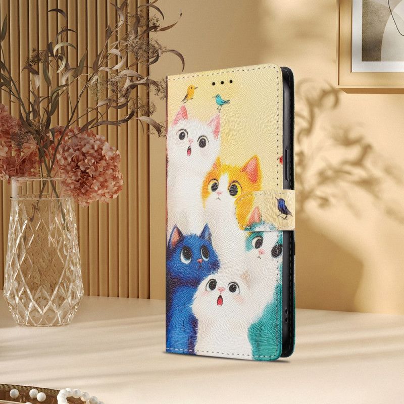 Flip Cover Samsung Galaxy S26 Ultra Farverige Katte