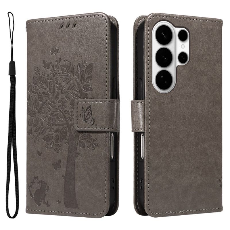 Flip Cover Samsung Galaxy S26 Ultra Kat Og Træ