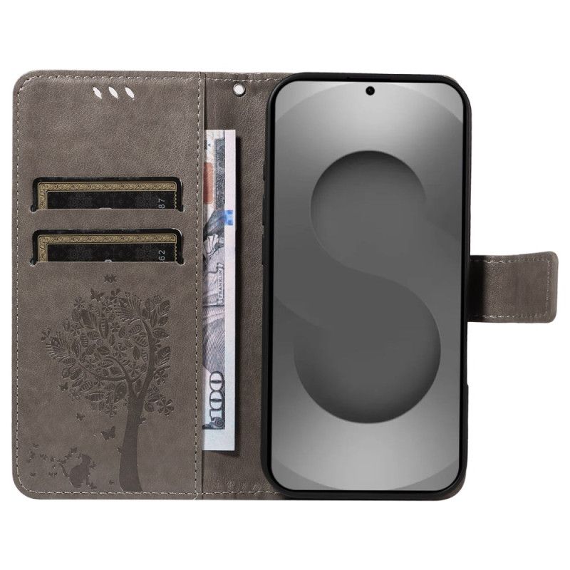 Flip Cover Samsung Galaxy S26 Ultra Kat Og Træ