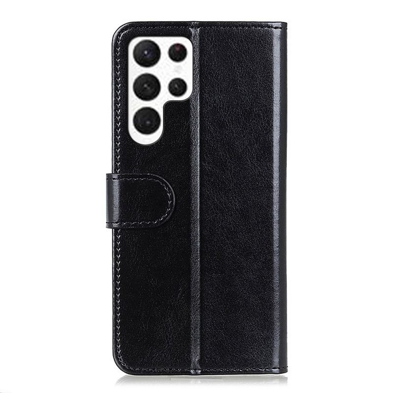 Flip Cover Samsung Galaxy S26 Ultra Laklæder I Kunstlæder