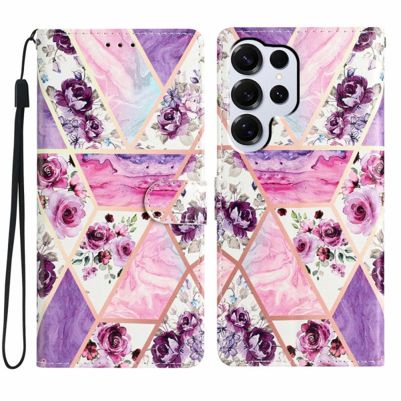 Flip Cover Samsung Galaxy S26 Ultra Lilla Mønster