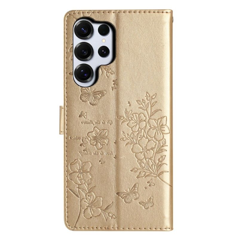 Flip Cover Til Samsung Galaxy S26 Ultra Blomstersommerfugle