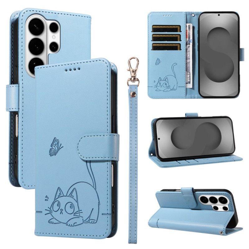 Læder Cover Samsung Galaxy S26 Ultra Kattegravering