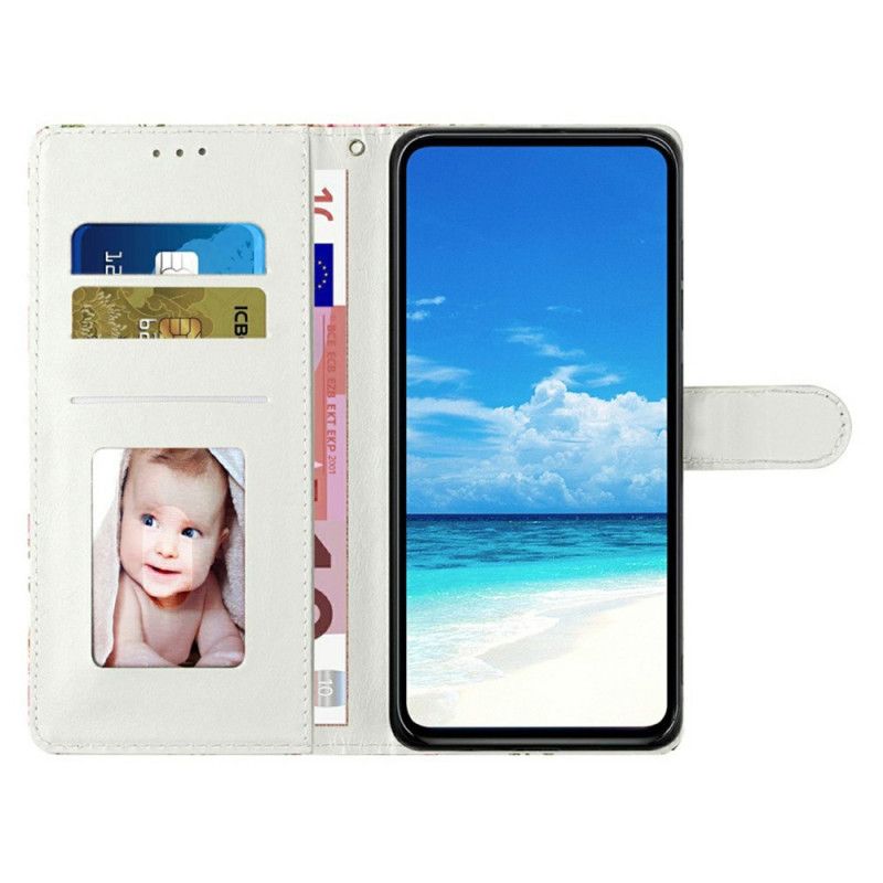 Læder Cover Samsung Galaxy S26 Ultra Telefon Etui Blå Sommerfugl På Vandet