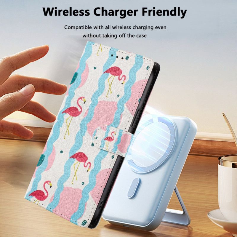 Læder Cover Samsung Galaxy S26 Ultra Telefon Etui Flamingoer