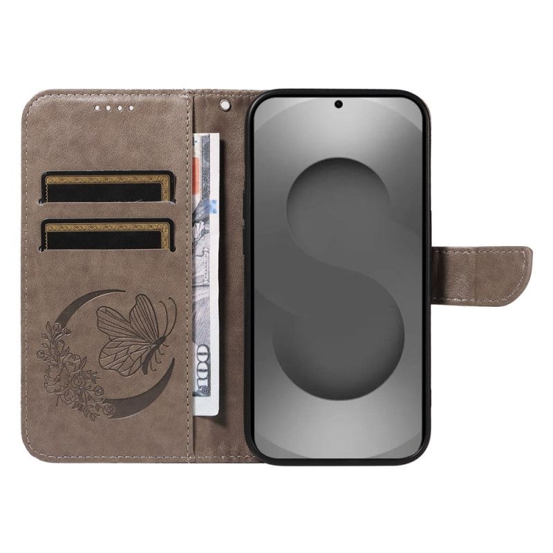 Læder Cover Samsung Galaxy S26 Ultra Telefon Etui Grafisk Sommerfugl