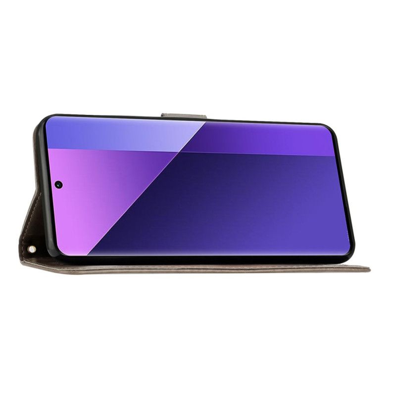Læder Cover Samsung Galaxy S26 Ultra Telefon Etui Sommerfugl Og Blomster