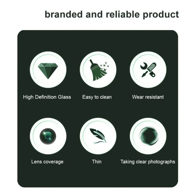 Hærdet Glas Beskyttelseslinse Til Vivo V50 5g / V50e 5g 9 Sort0