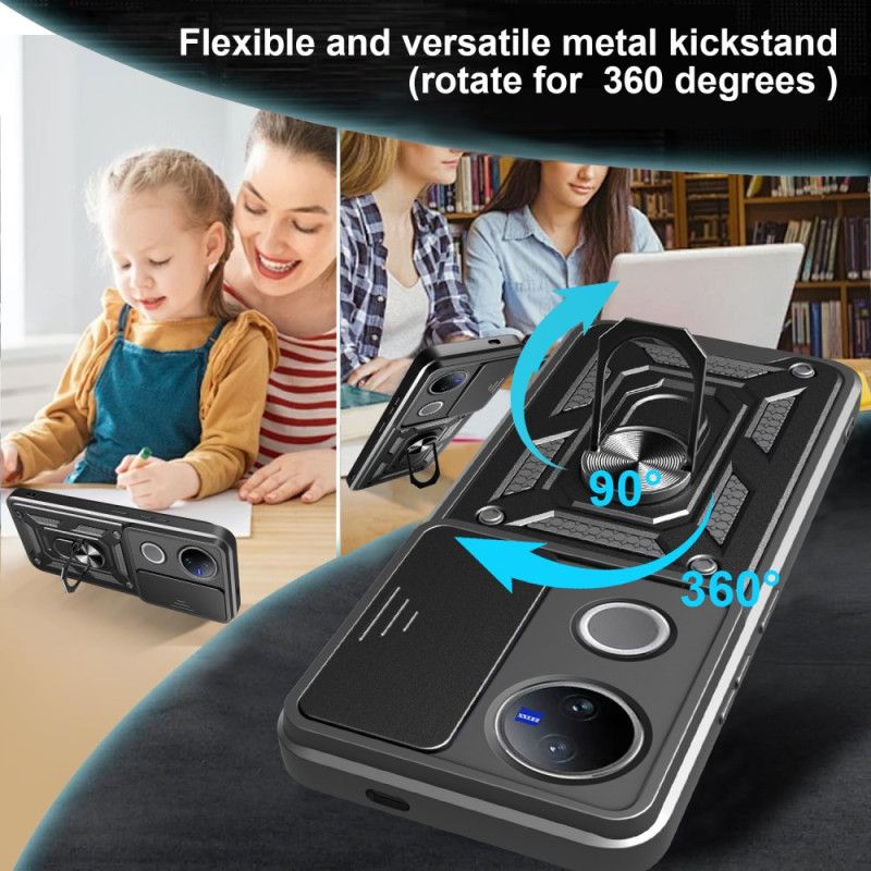 Cover Vivo V50 5g Skydeligt Kameradæksel Og Støtte