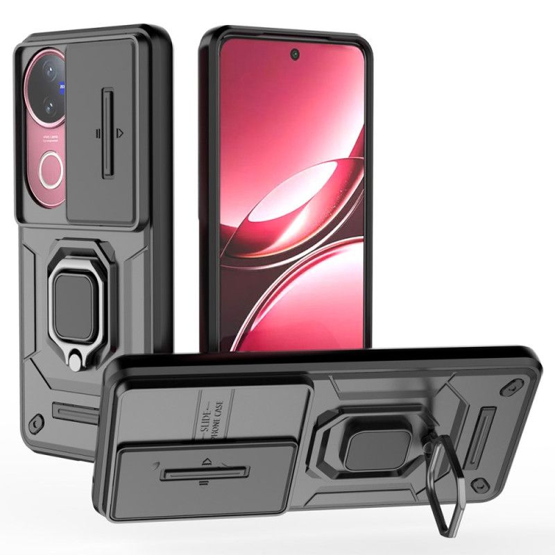 Cover Vivo V50 5g Telefon Etui Holdbar Ring Med Linse Beskyttelse